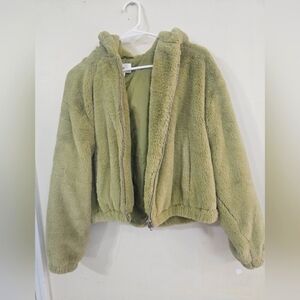 XS green fur jacket from BP Nordstrom